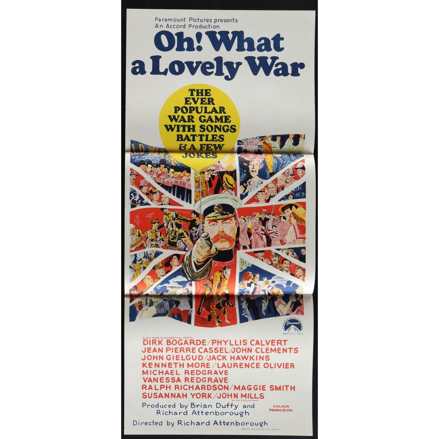 Oh! What a Lovely War (1969) Original Australian Daybill Movie Poster 13x30