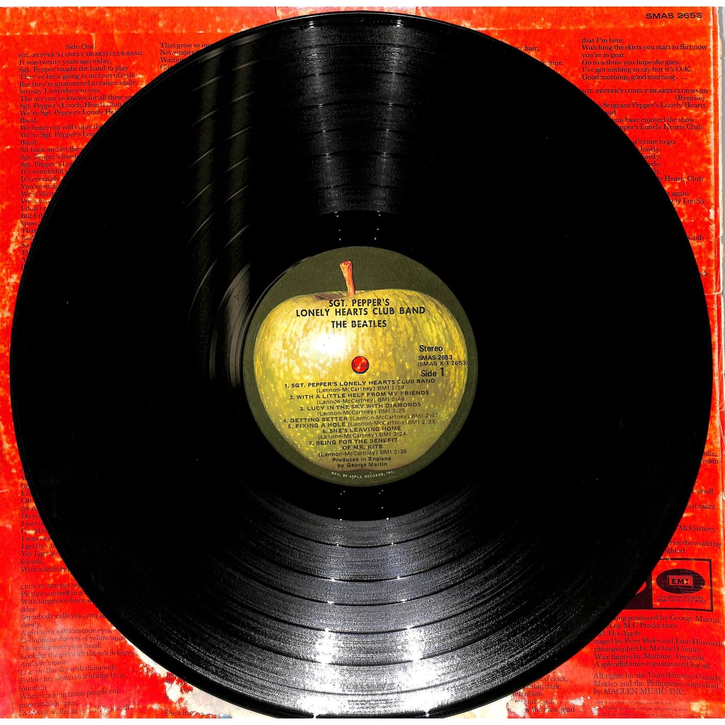 The Beatles - Sgt. Pepper's Lonely Hearts Club Vinyl Record SMAS 2653