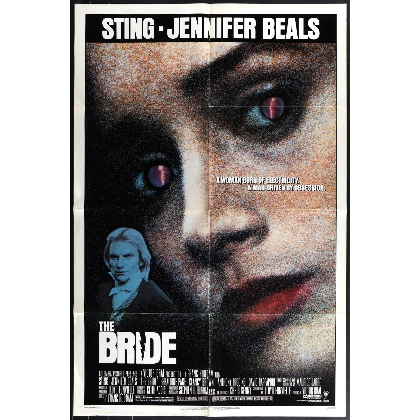 The Bride (1985) Original Movie Poster Folded 27x41 Sting, Beals EM4-153