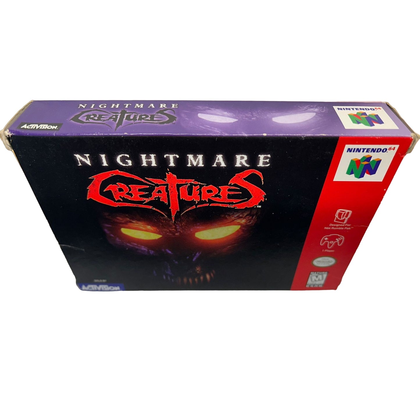 Nightmare Creatures (N64, Activision, 1997) w/ Box & Inserts TESTED WORKING