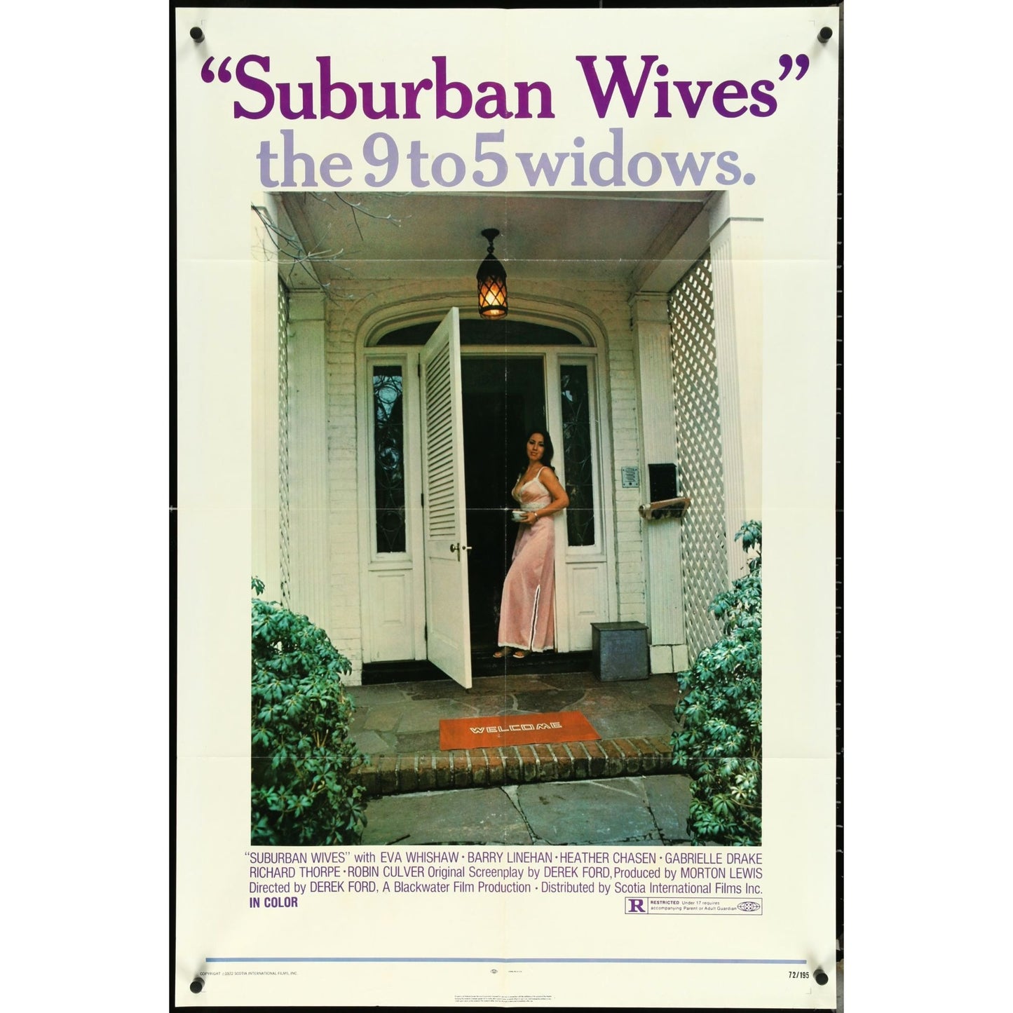 Suburban Wives (1972) Orig. Movie Poster 27x41 Folded Eva Whishaw EM1A75