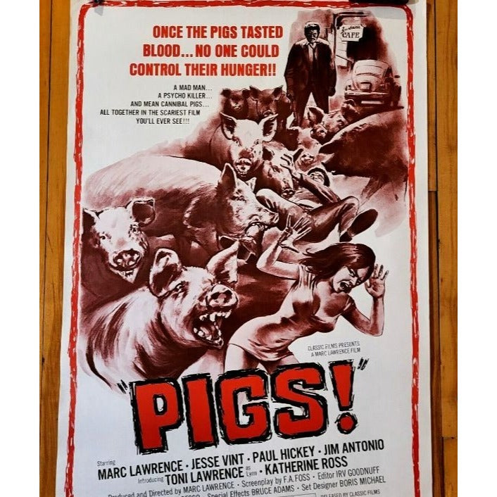 PIGS (1973) Original Movie Poster 27x41 Rolled Toni Lawrence