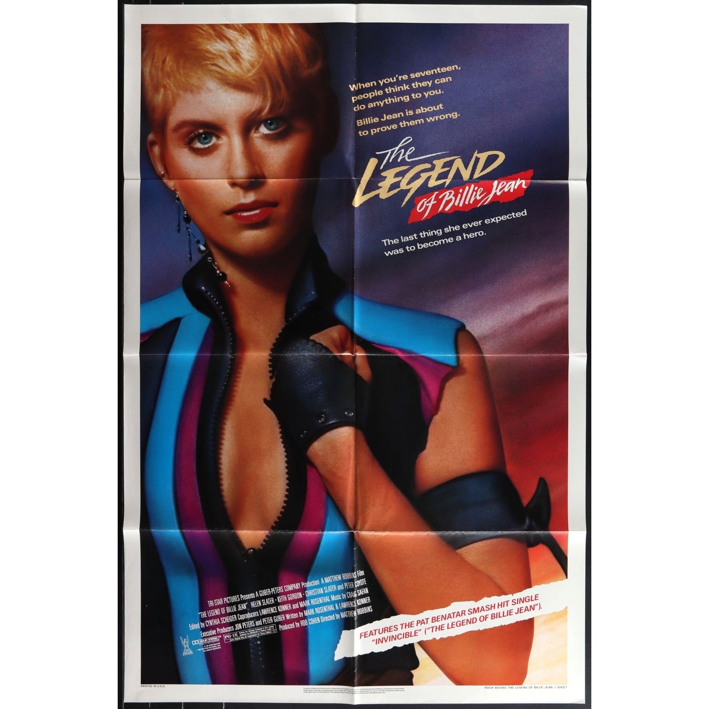 The Legend of Billie Jean (1985) Original movie Poster Folded 27x41