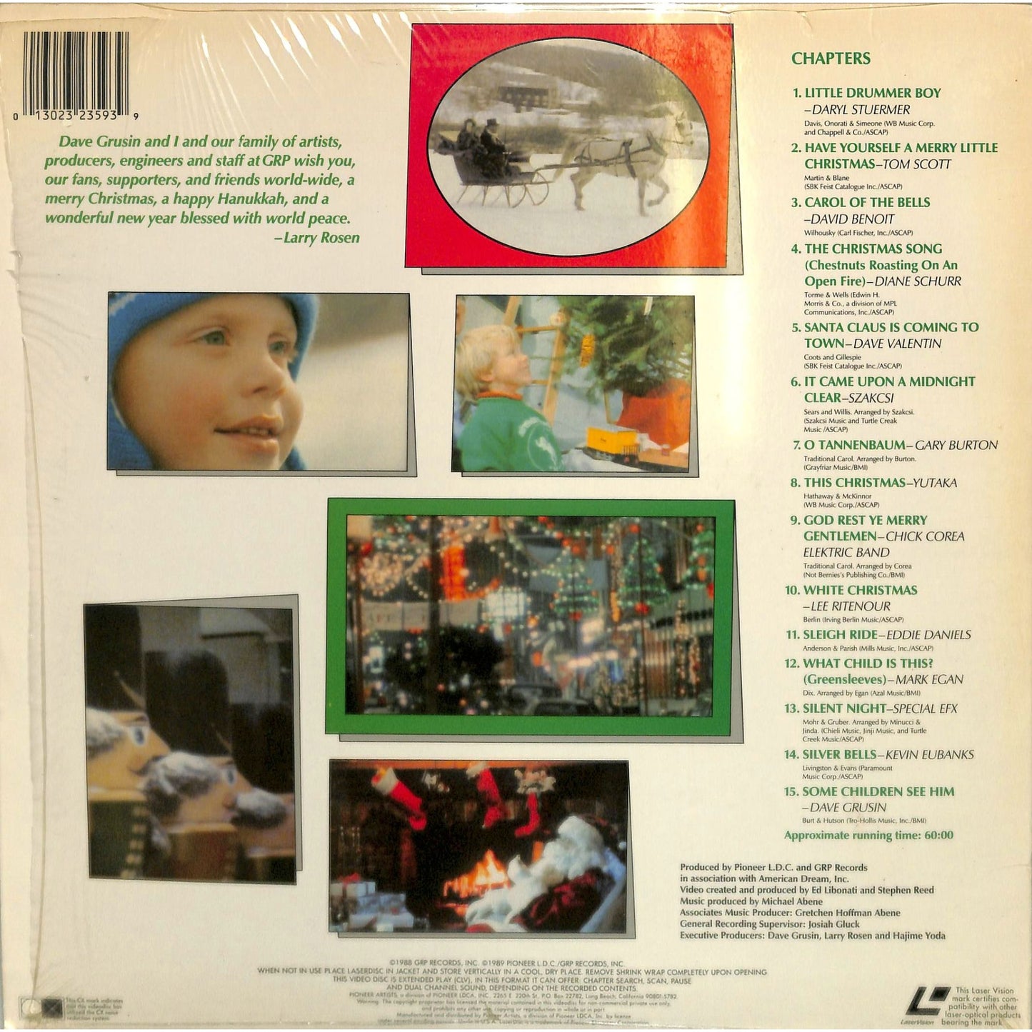A GRP Christmas Collection (1988) Laserdisc