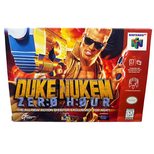 Duke Nukem: Zero Hour (Nintendo 64, 1999) Box cartridge & inserts TESTED WORKING