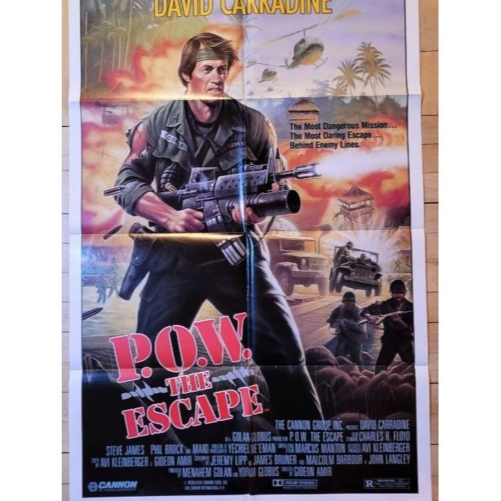 P.O.W. the Escape (1986) Original Movie Poster Folded 27x41 Lewis Collins