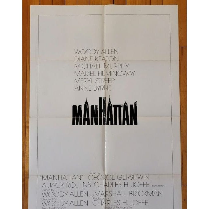 Manhattan (1979) Original Movie Poster 27x41 Folded Woody Allen
