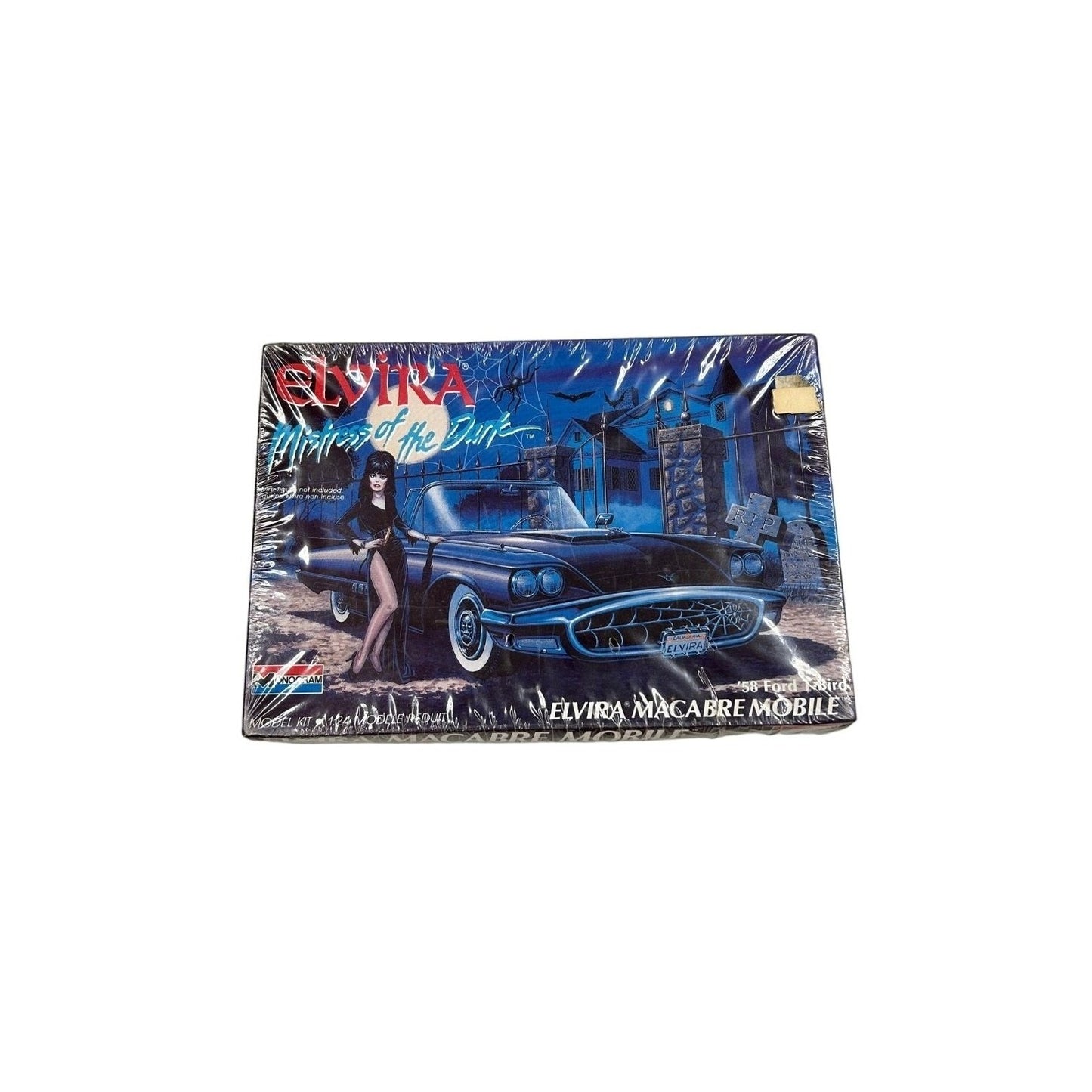 Vintage Sealed 1988 Monogram Elvira Macabre Mobile '58 Ford T-Bird 1:24 Scale