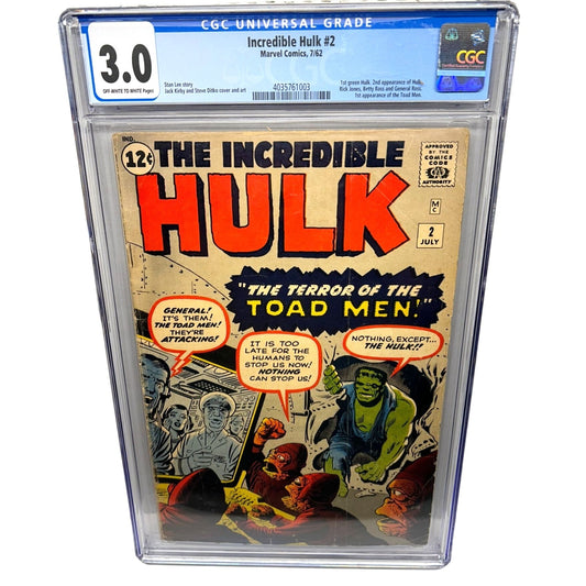 The Incredible Hulk #2 (1962) CGC 3.0 Key Marvel First Appearance of Green Hulk!