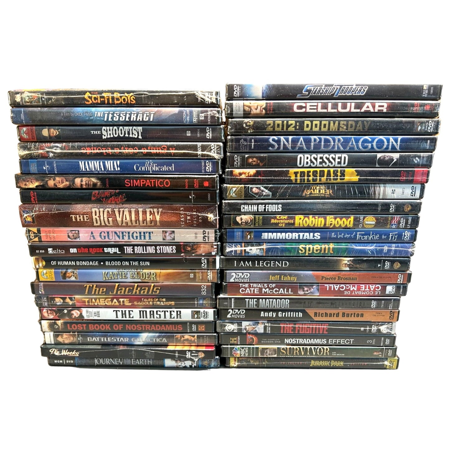 BULK LOT 63 BRAND NEW SEALED DVDS Action, Sci-Fi, Westerns, Classics OOP SJ12