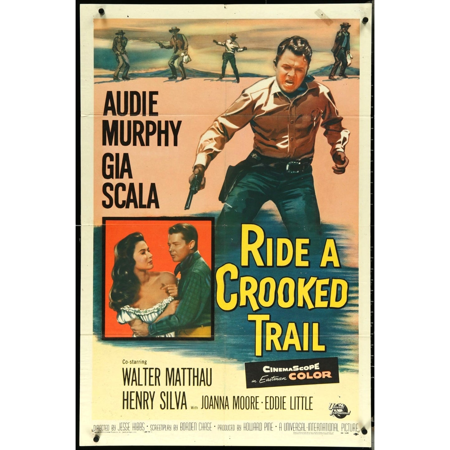 Ride a Crooked Trail (1958) Original Folded Movie Poster 27x41 EM4-118