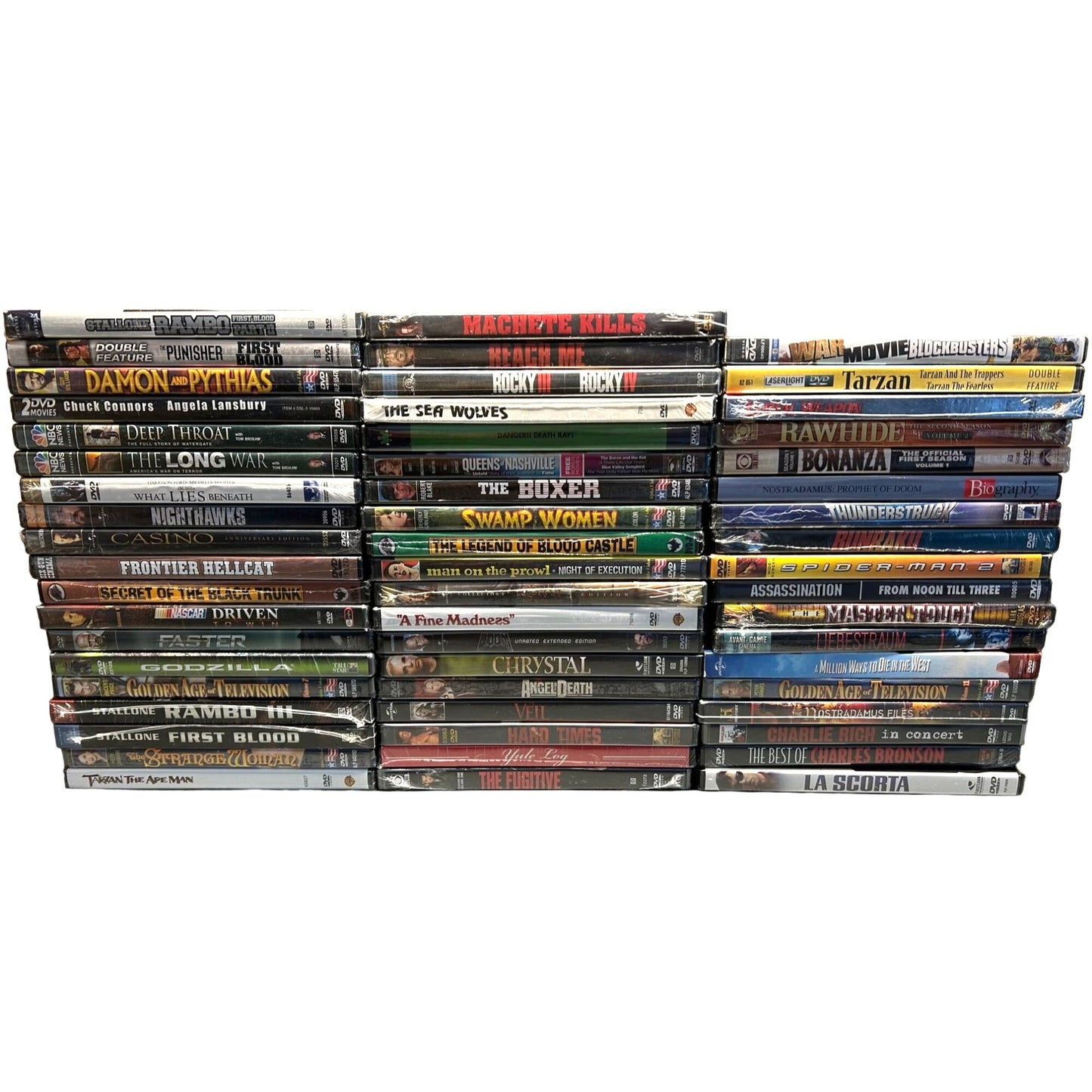 BULK LOT 56 BRAND NEW SEALED DVDs Lots of OOP titles SJ14