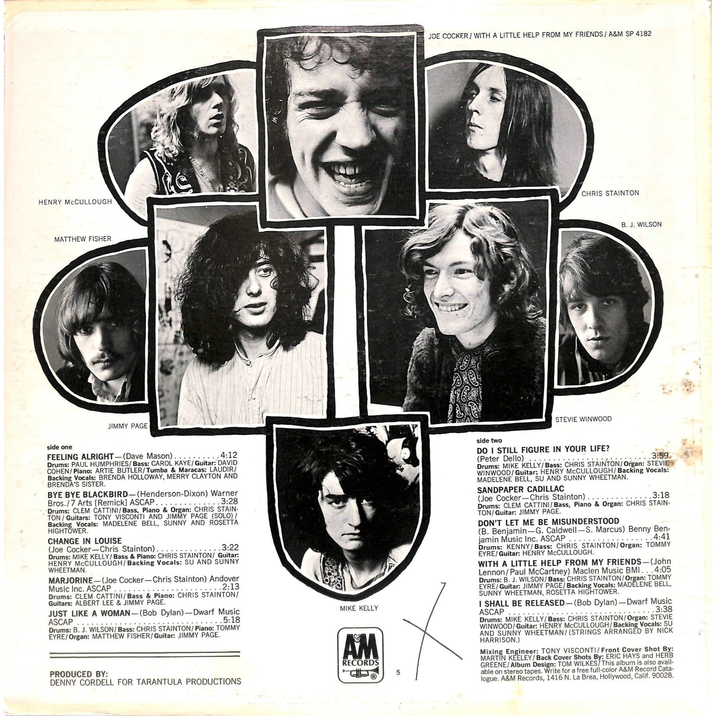 Joe Cocker With a Little Help From My Friends (1969) SP-4182