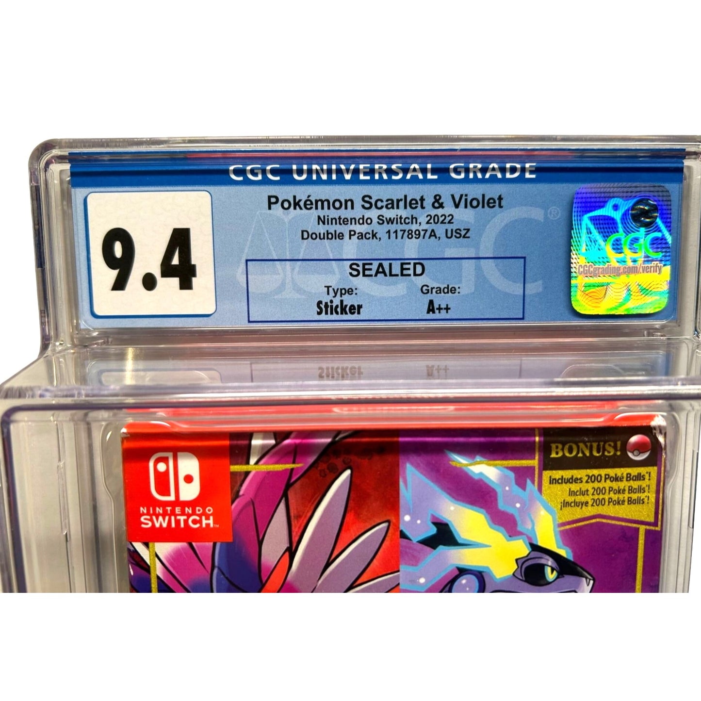 Pokémon Scarlet & Violet Nintendo Switch 2022 CGC Graded 9.4 Sealed A++ Pokemon