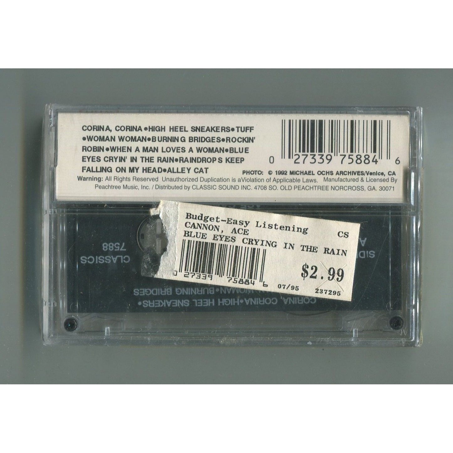 Ace Cannon Blue Eyes Crying In the Rain Cassette tape NEW SEALED UNUSED