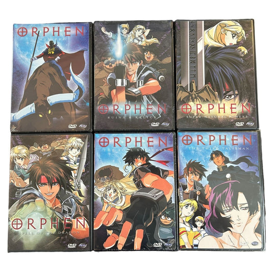 Orphen - The Perfect Collection Vol. 1-6 (DVD 2003, 6-Disc Set) SOME DVDS SEALED