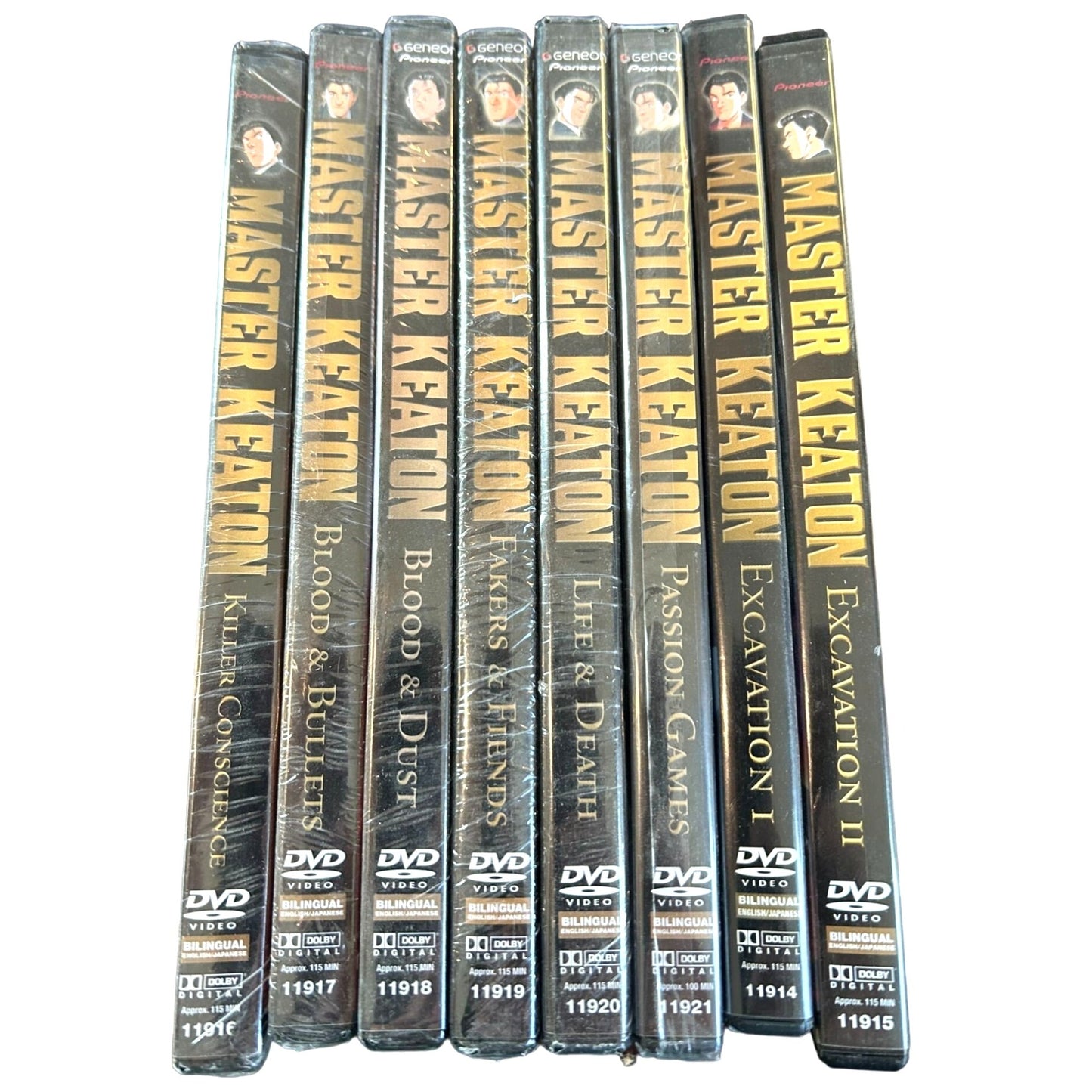 Master Keaton Vol. 1-8 Complete Anime Series DVDs (Rare) Vol. 3-8 STILL SEALED!