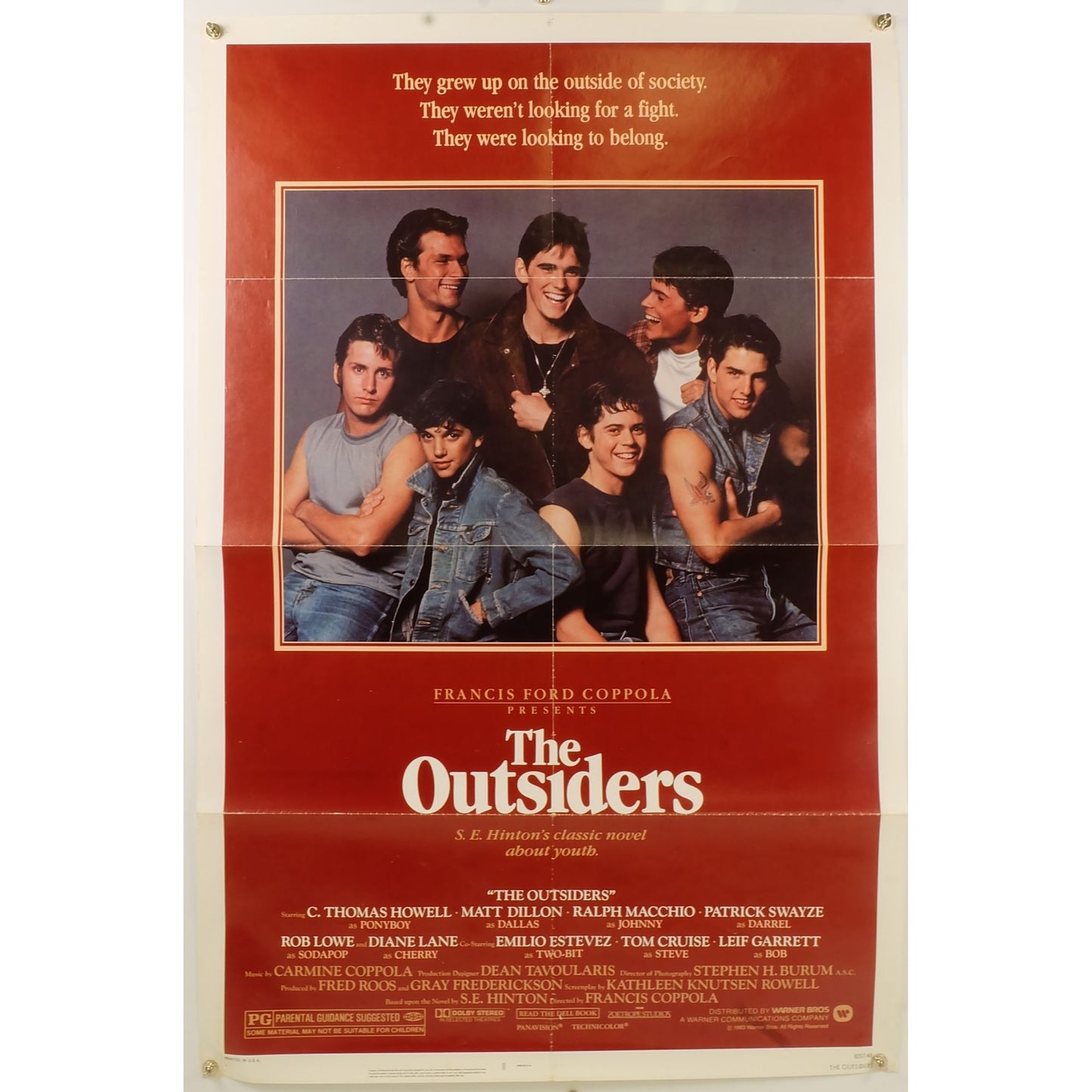 The Outsiders (1983) Original Movie Poster Folded 27x41