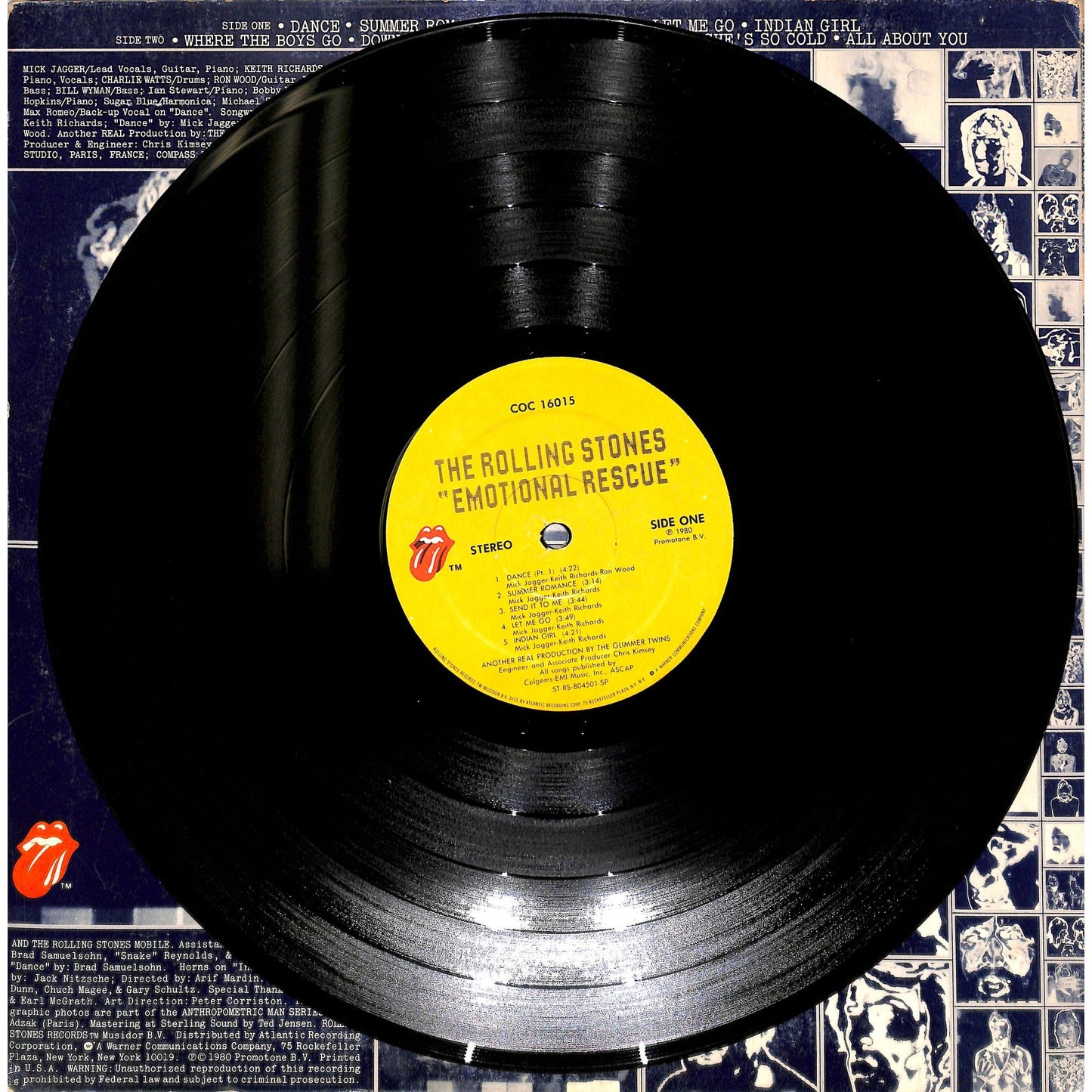 The Rolling Stones - Emotional Rescue Vinyl Record COC 16015