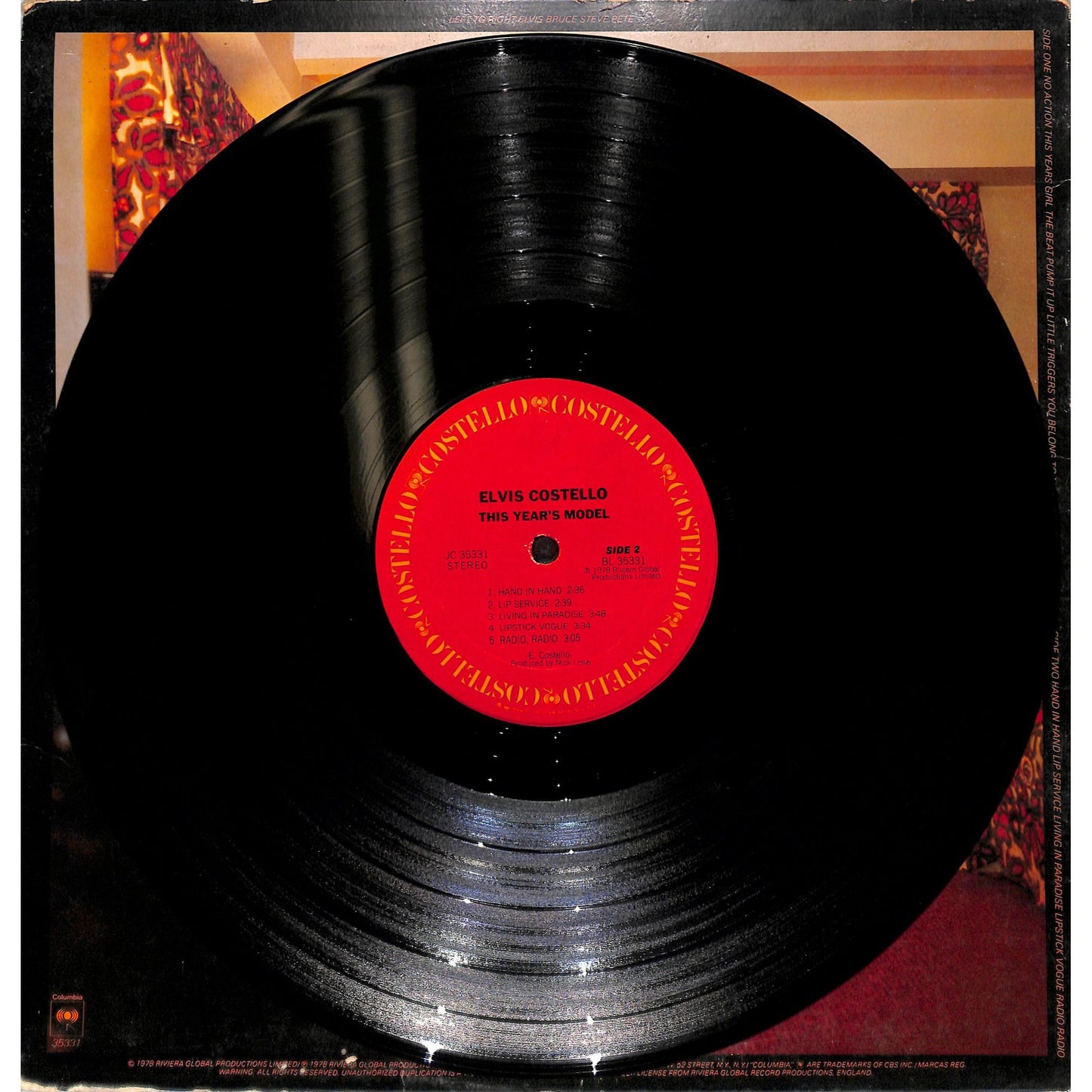Elvis Costello - This Years Model Vinyl Record JC 35331