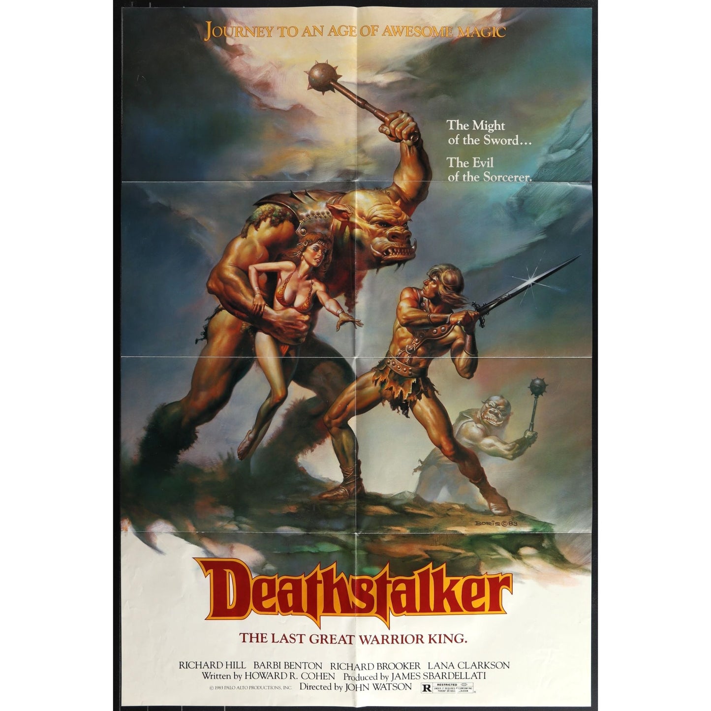 Deathstalker (1983) Original movie Poster Folded 27x41 Boris Vallejo Art EM4-128