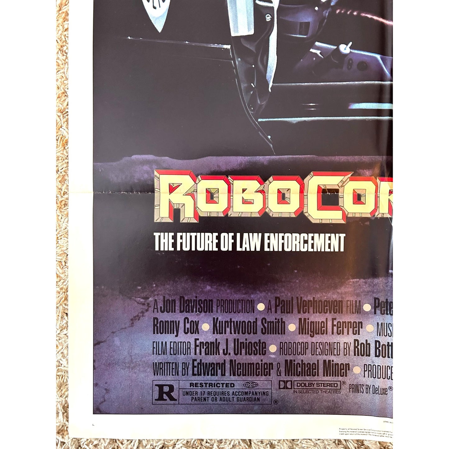 Robocop (1987) ORIGINAL Movie Poster One-Sheet 27x41 Folded NM Condition!