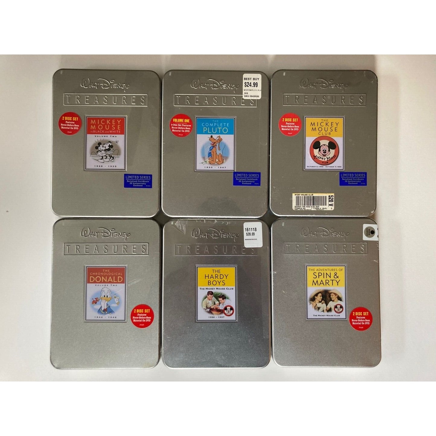 Walt Disney Treasures ALL 30 DVD TITLES - BRAND NEW CONDITION - PLUS AUTOGRAPHS!