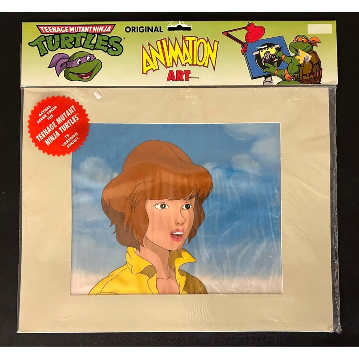 TMNT Original Animation Art Cel TV Actual Scene from TV Cartoon - April O'Neil