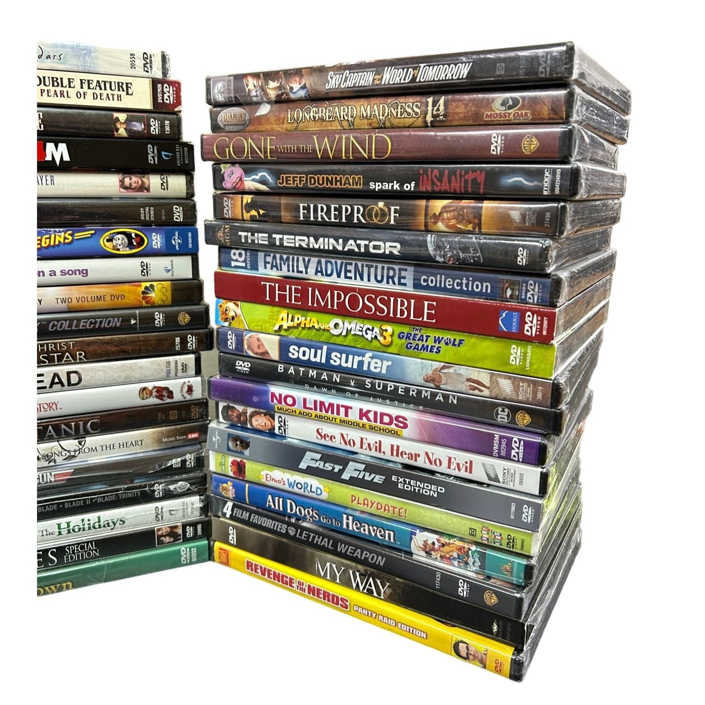 BULK LOT 97 Brand New Sealed DVDs Movies, TV, Documentaries Multi-Genre SG2-2