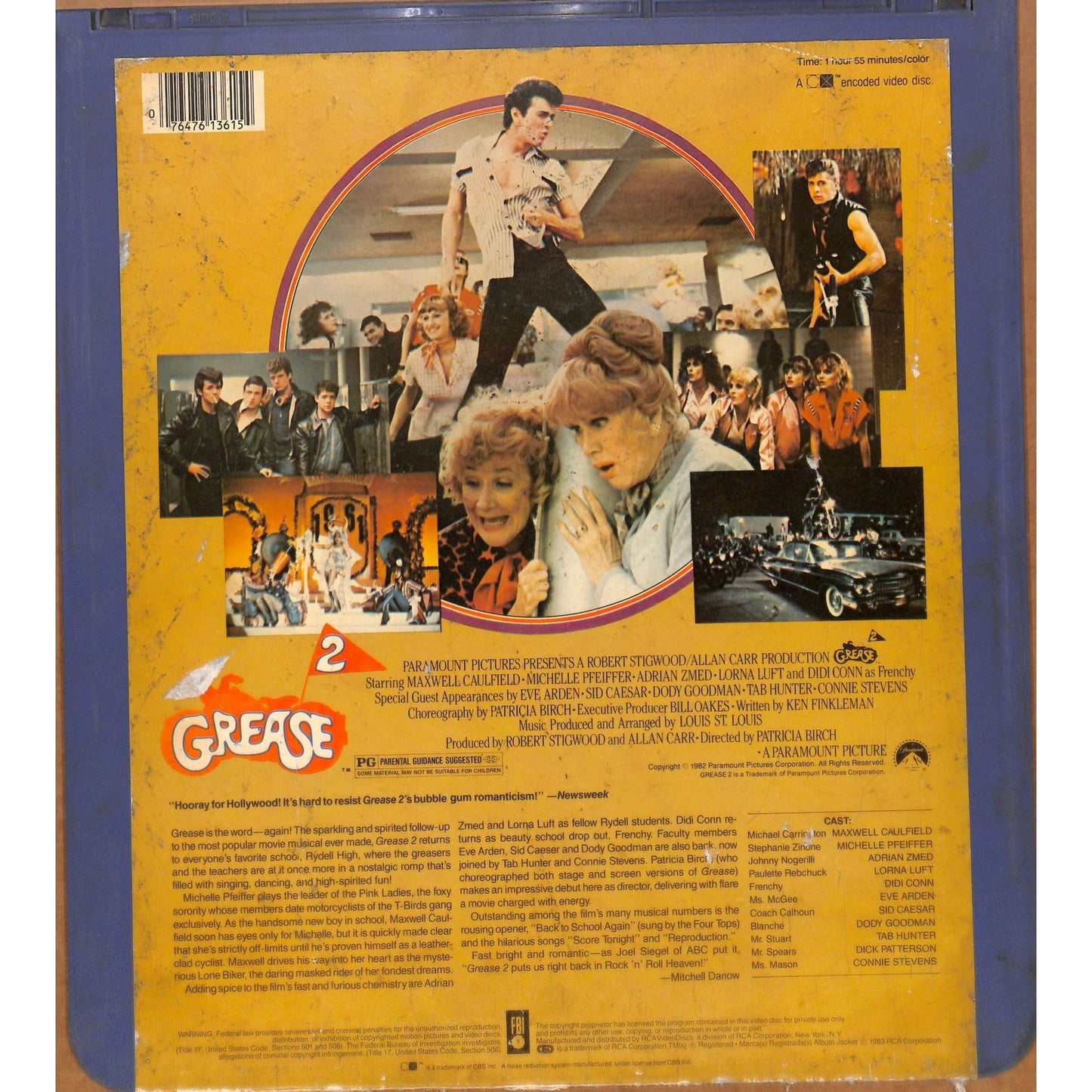 Grease 2 (1982) Vintage CED RCA SelectaVision Videodisc TESTED WORKING