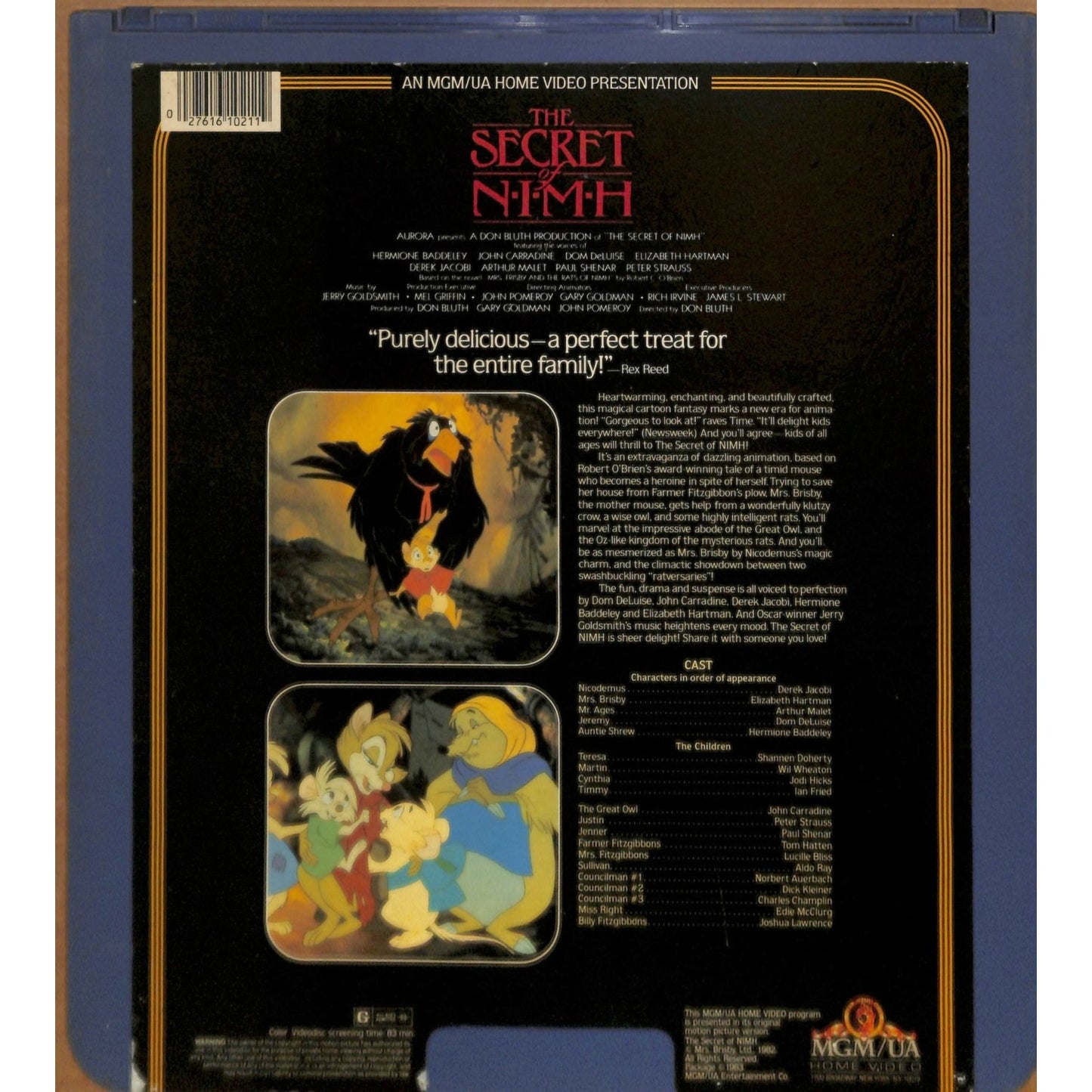 The Secret of Nimh (1982) CED RCA SelectaVision Videodisc TESTED WORKING