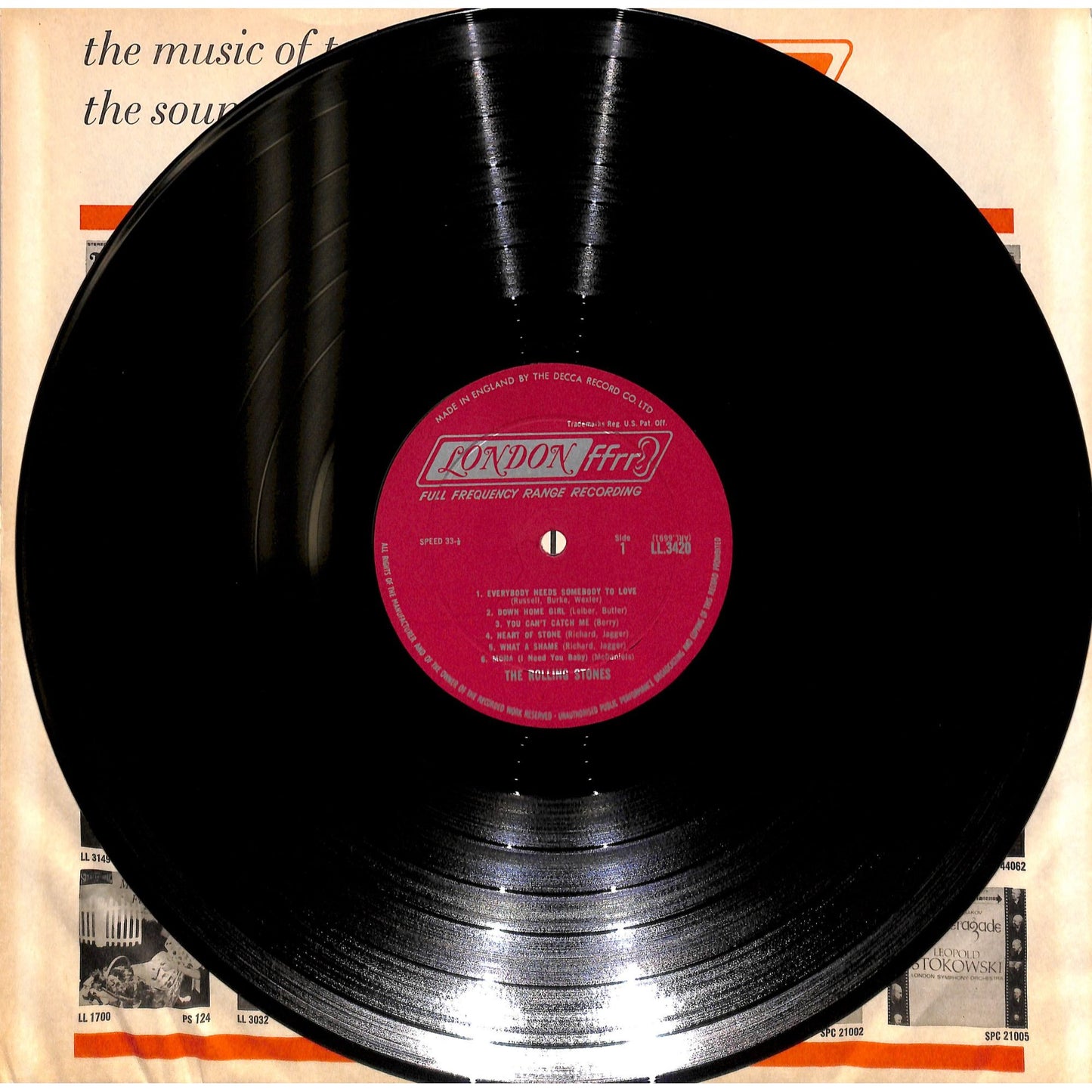 The Rolling Stones- Rolling Stones, Now! (1966) Vinyl Record LL 3420
