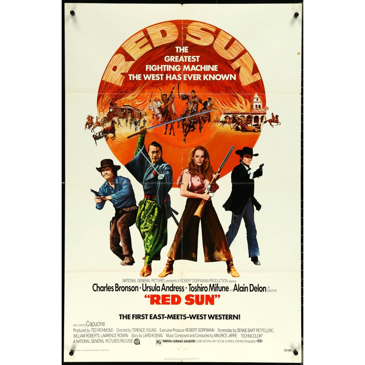 Red Sun (1971) Original Folded Movie Poster 27x41 Toshiro Mifune EM4-107