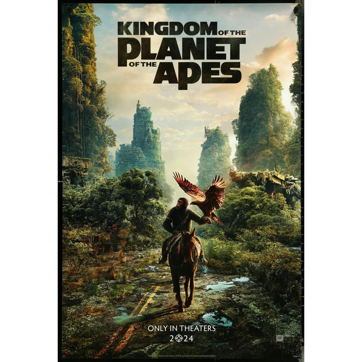 KINGDOM OF THE PLANET OF THE APES Original Unfolded Movie Poster 27" x 40"