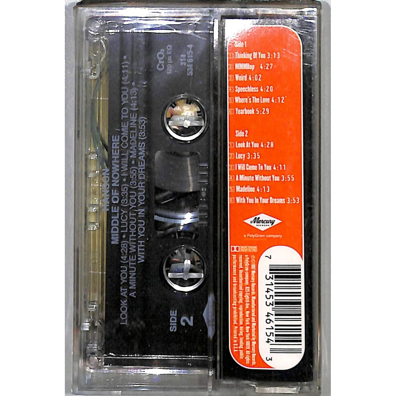 Hanson: "Middle of Nowhere" 1997 Brand New Sealed Cassette