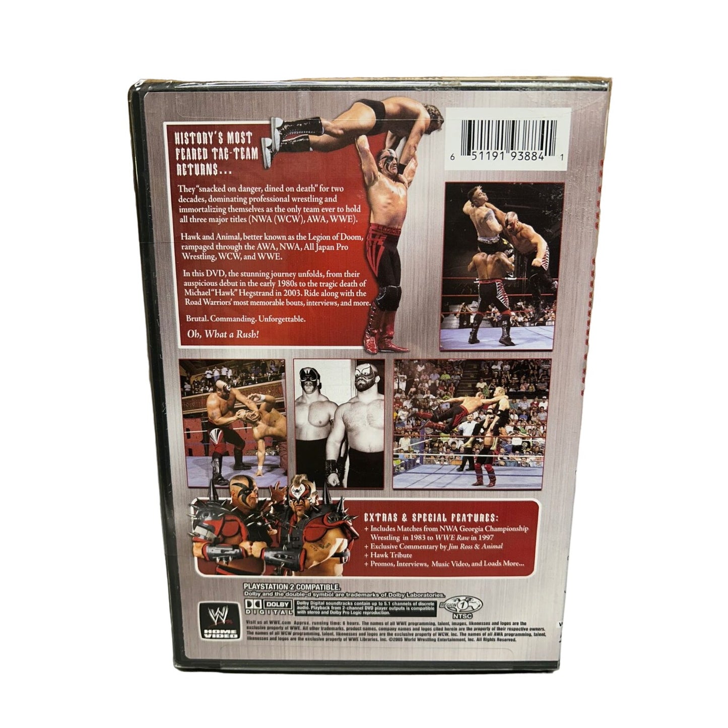 WWE - Road Warriors Life and Death of the Most Dominant Tag Team DVD NEW SEALED