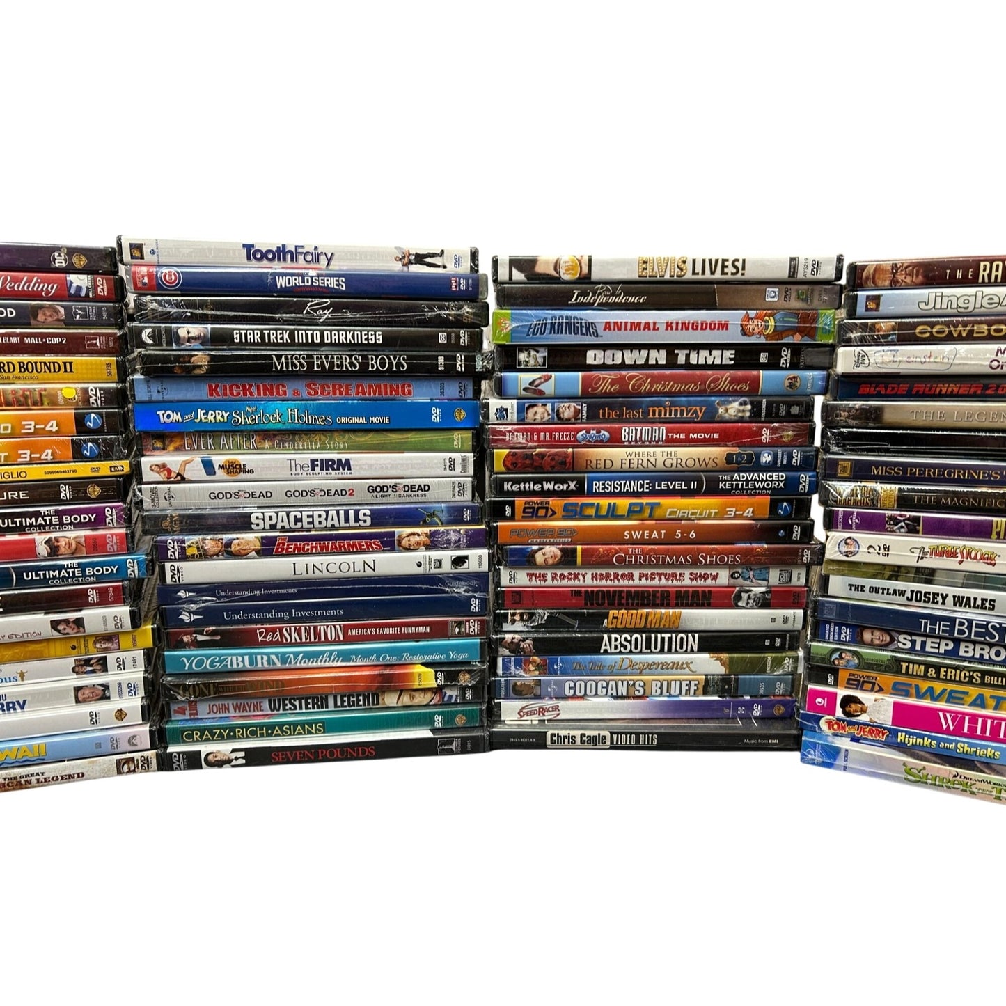 BULK LOT 102 Brand New Sealed DVDs Movies, TV, Documentaries Multi-Genre SG2-1
