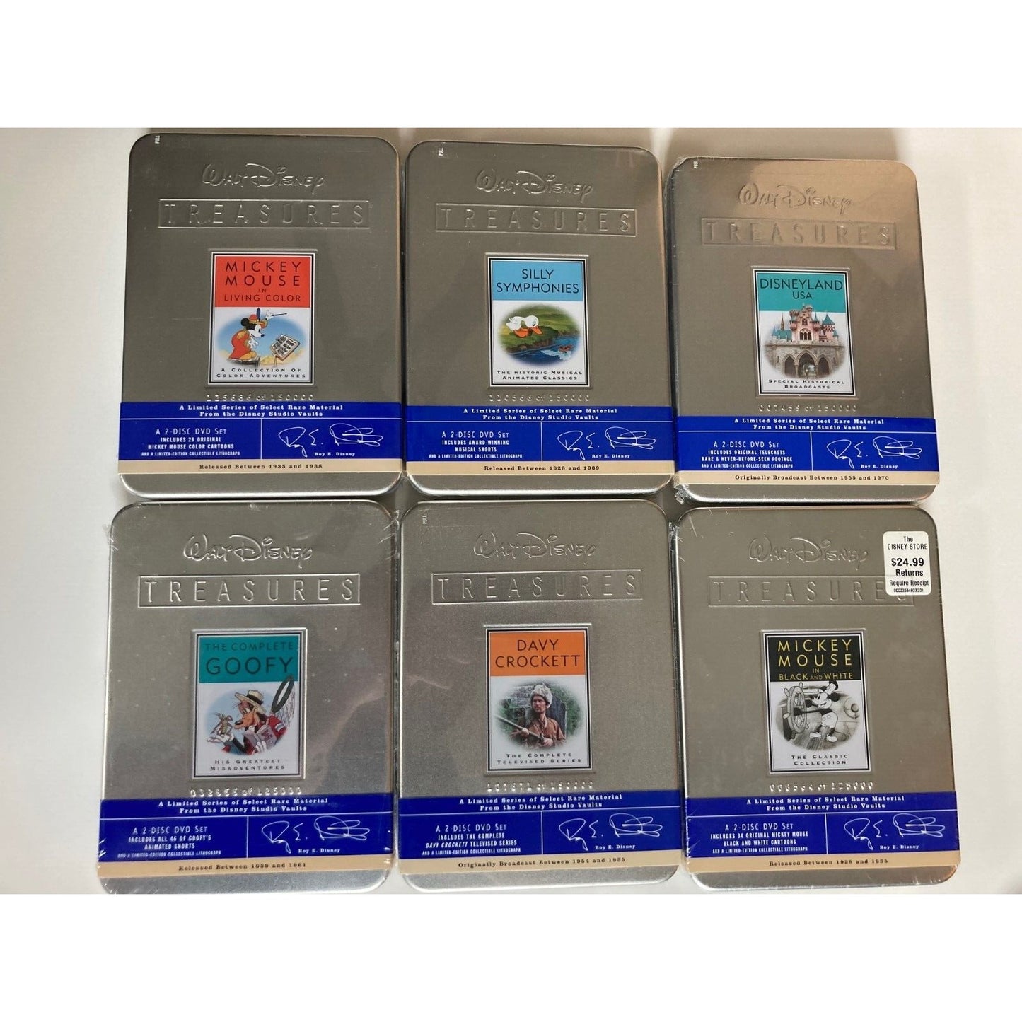 Walt Disney Treasures ALL 30 DVD TITLES - BRAND NEW CONDITION - PLUS AUTOGRAPHS!