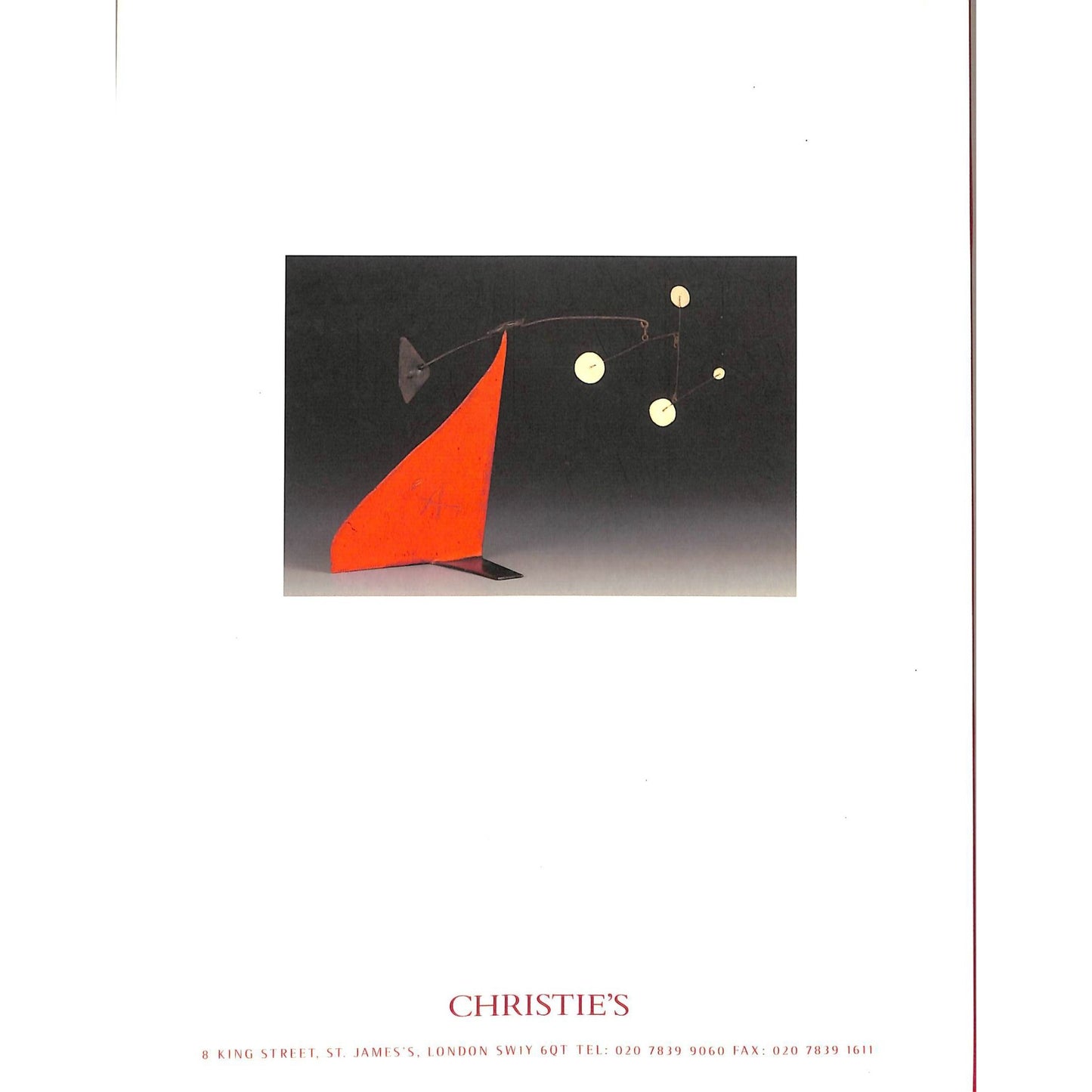 Christie's Post War Art Auction Catalog June 28, 2001