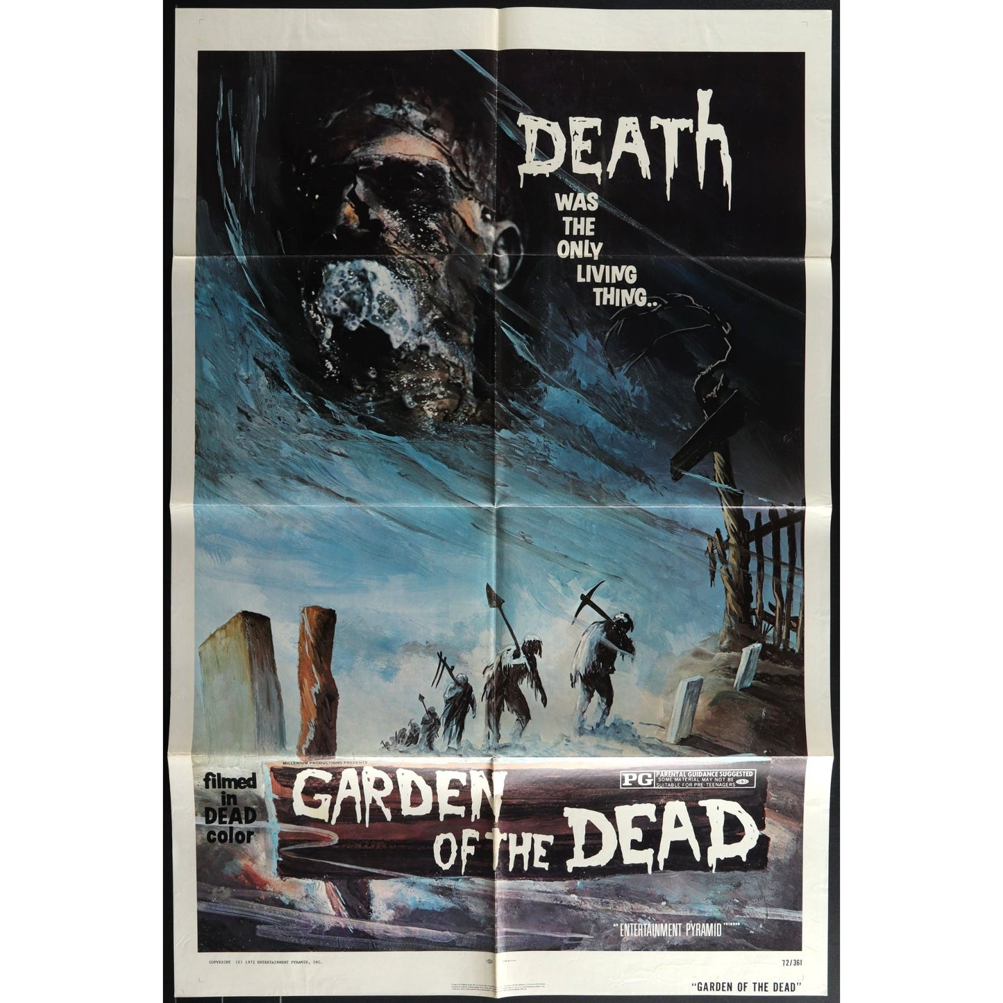 Garden of the Dead (1972) Original Movie Poster Folded 27x41EM8-460