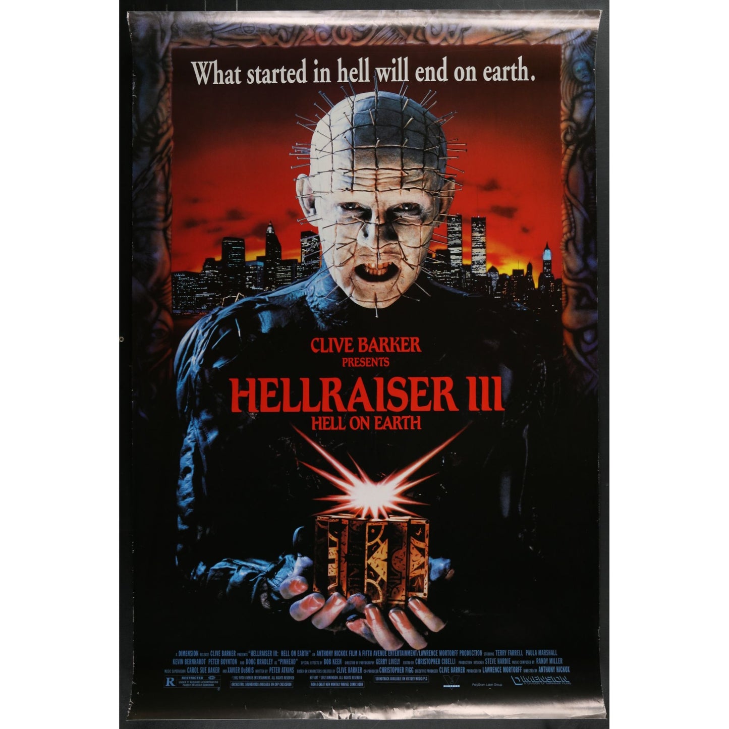 Hellraiser III: Hell on Earth (1992) Original Single-sided Movie Poster 27x40