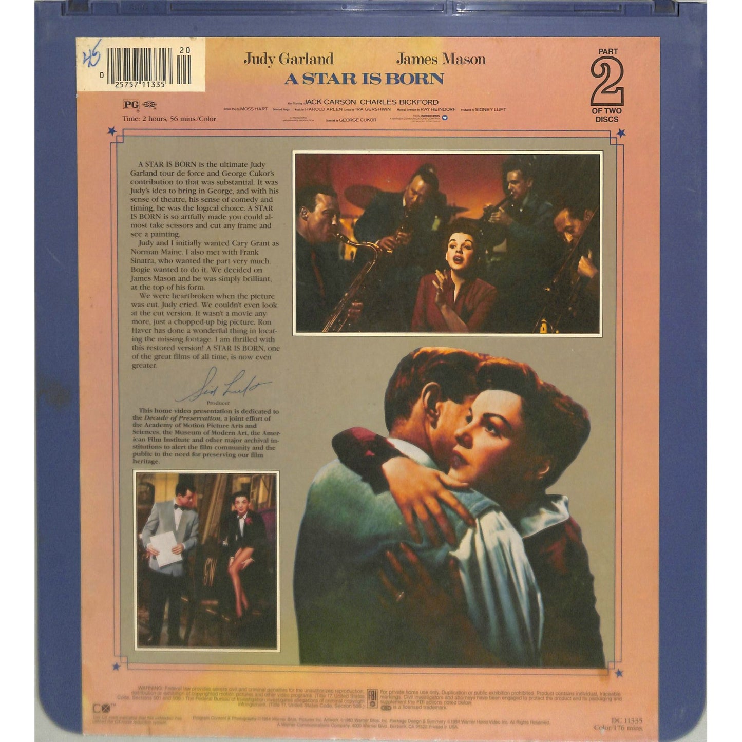 A Star is Born (1954) Vintage Double CED Videodisc
