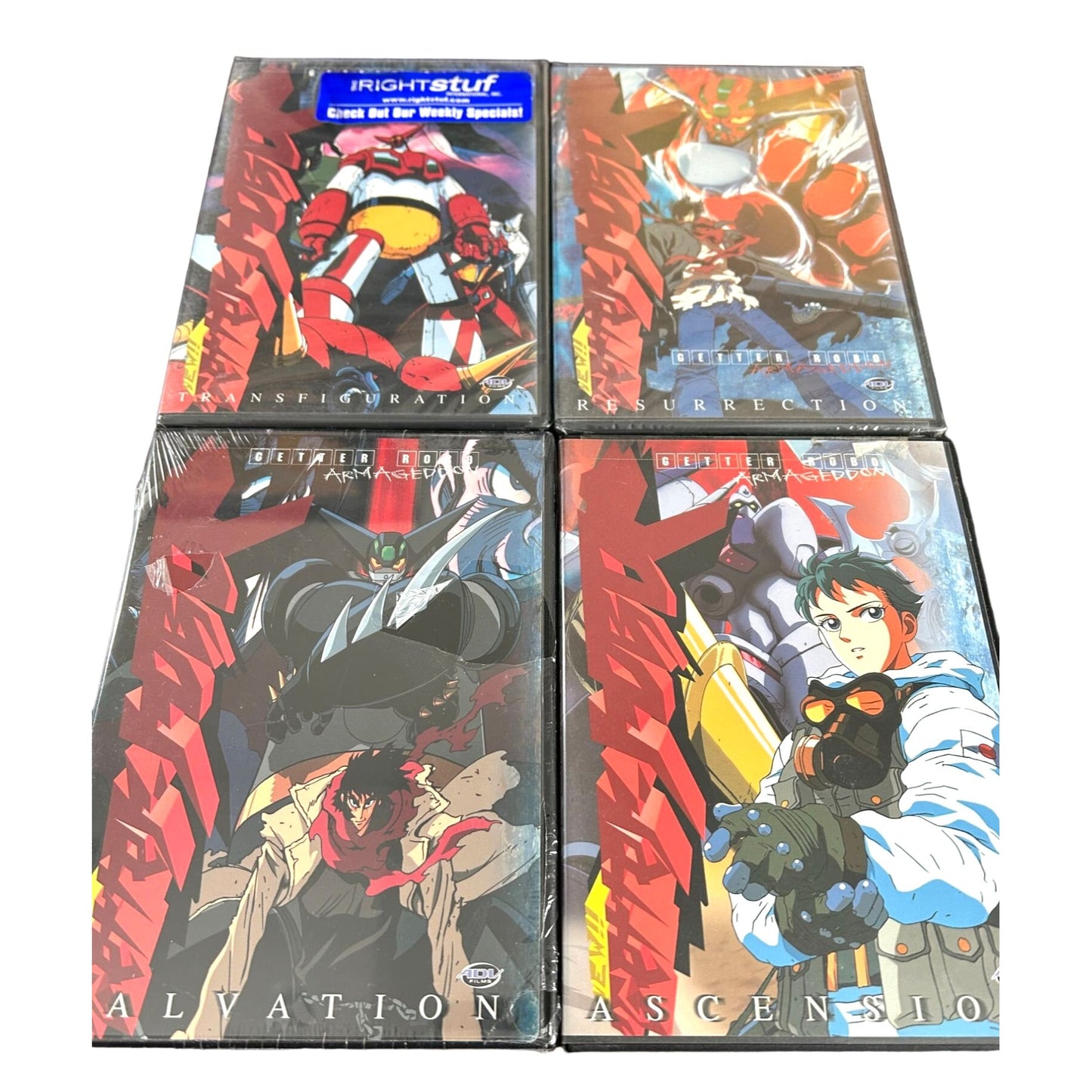 Getter Robo Armageddon (1998) Volumes 1-4 DVD Set Bandai Visual Japanese Anime