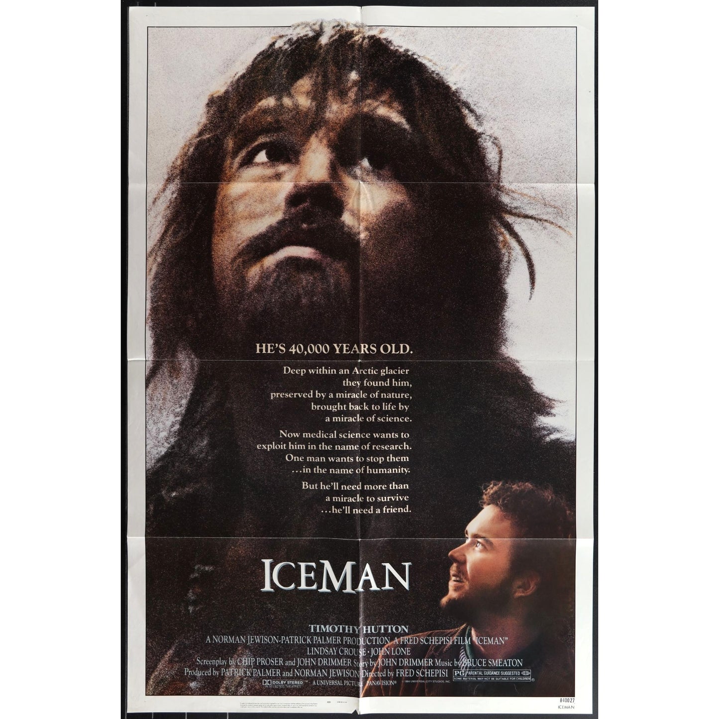 Iceman (1984) Original Movie Poster Folded 27x41 Timothy Hutton EM4-161