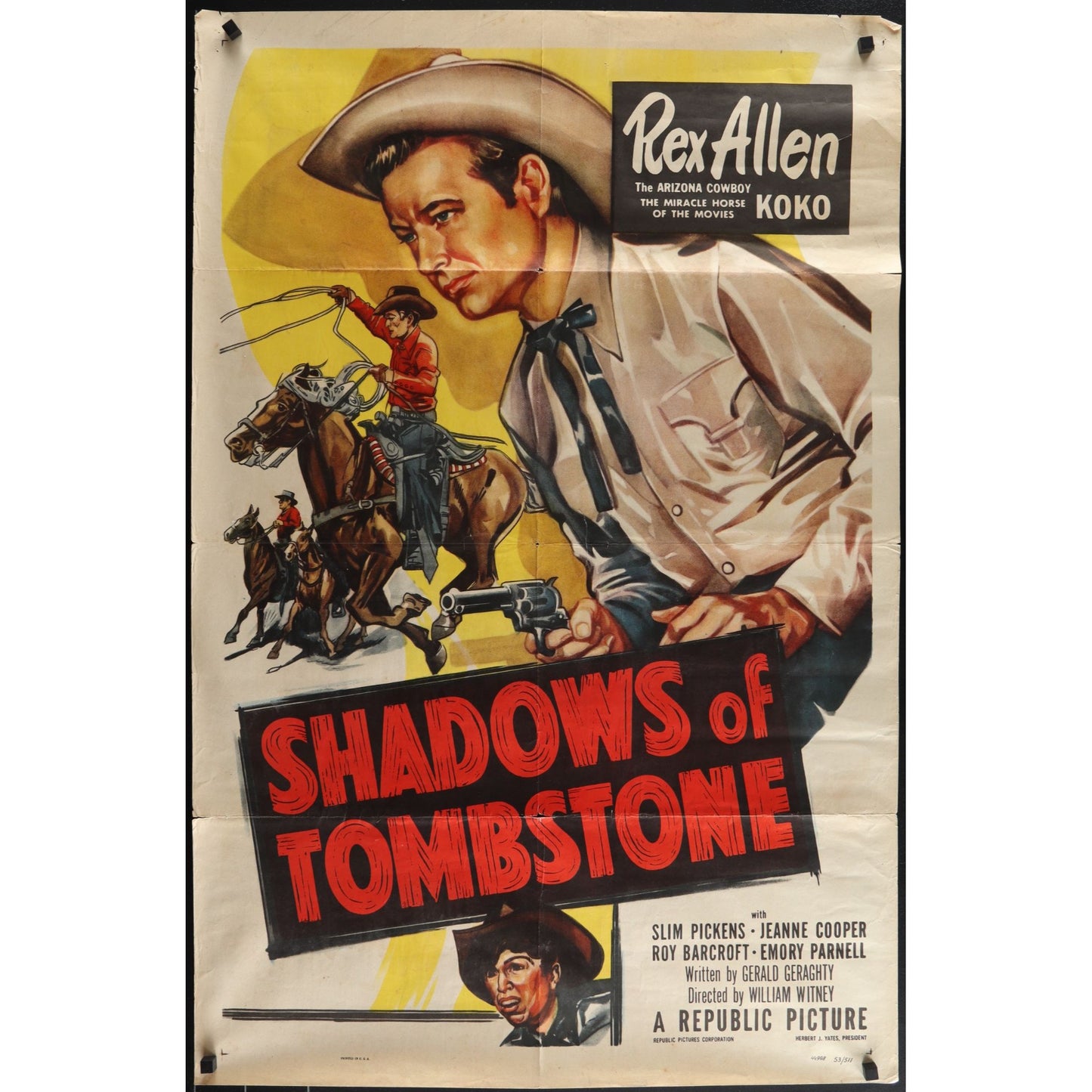 Shadows of Tombstone (1953) Original Movie Poster 27x41