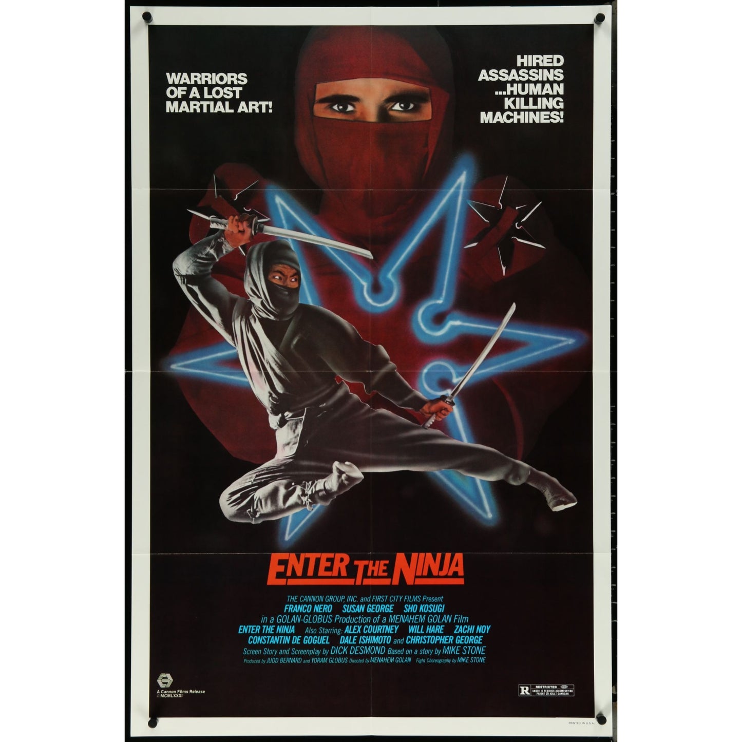 Enter the Ninja (1981) Original Movie Poster Folded 27x41