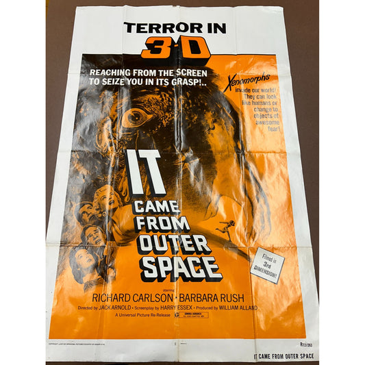 It Came from Outer Space in 3D (1972 re-release) Orig. Movie Poster Folded 27x41
