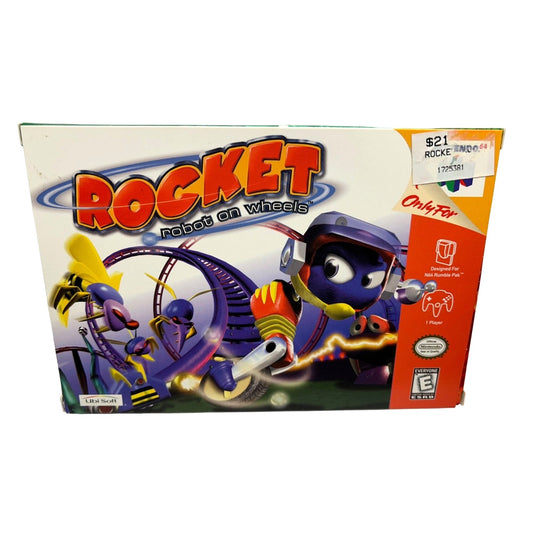 Rocket Robot on Wheels (N64, 1999) CIB Box in Nice Condition Incl. Manual TESTED