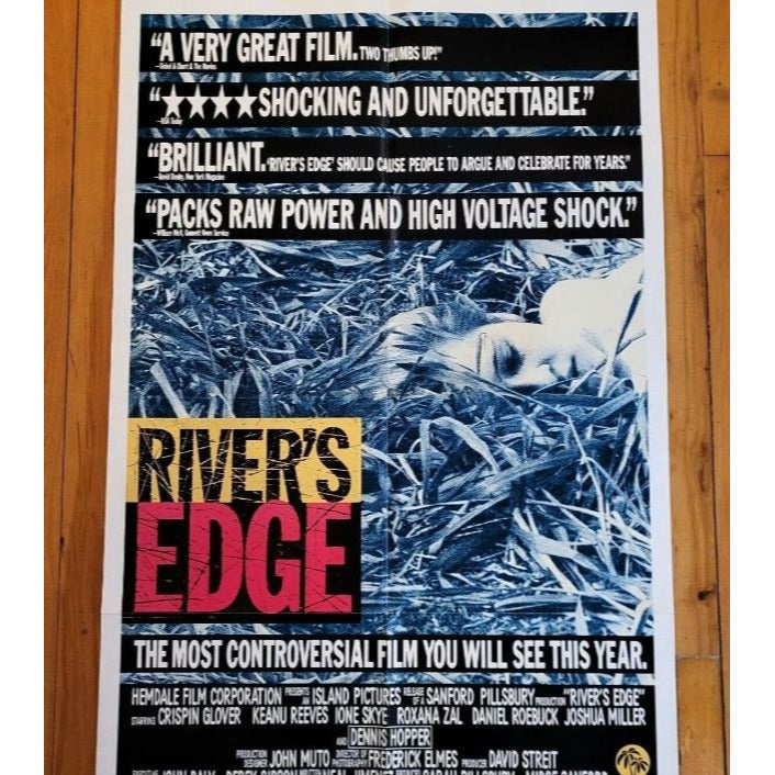 River's Edge (1986) Original Movie Poster 27x41 Folded Keanu Reeves