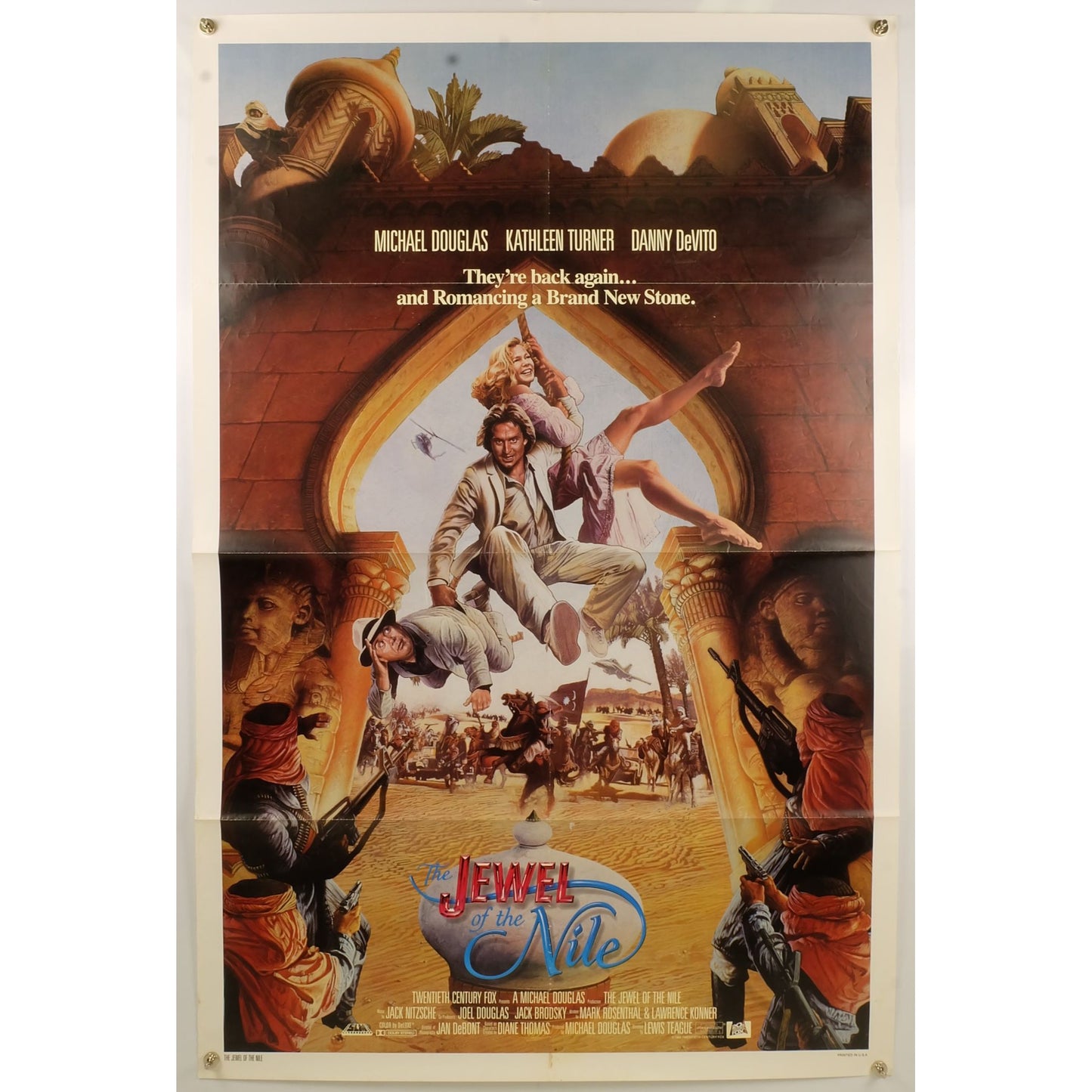 The Jewel of the Nile (1985) Original Movie Poster Folded 27x41